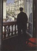 Gustave Caillebotte Young man at his window oil painting reproduction